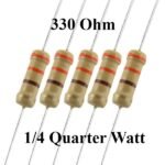 330 ohm 1/4W ±5% Carbon Film Resistor